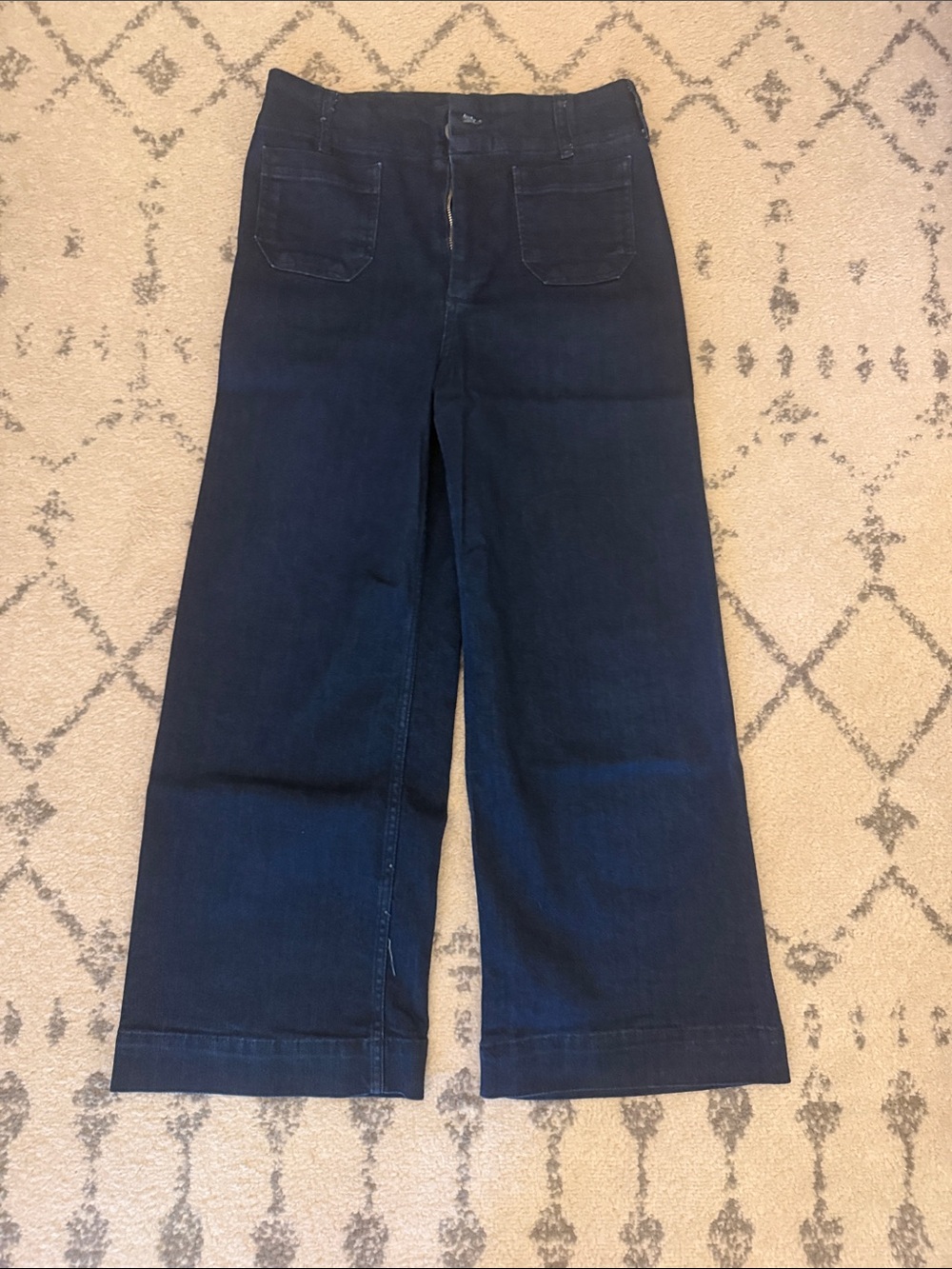 Maeve by Anthropologie “The Colette” Wide Leg Women's Jeans in Dark Blue